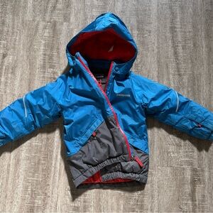 Patagonia Blue and Red Hooded Jacket